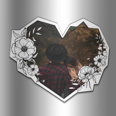 Personalizované magnety - tvar srdce 