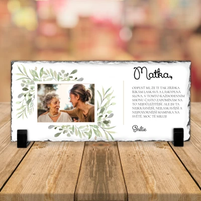 Foto Kámen - Text a zpráva pro matku