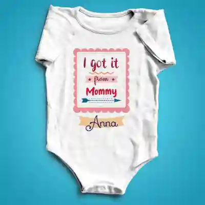 Personalizované kojenecké body - I got it from mommy