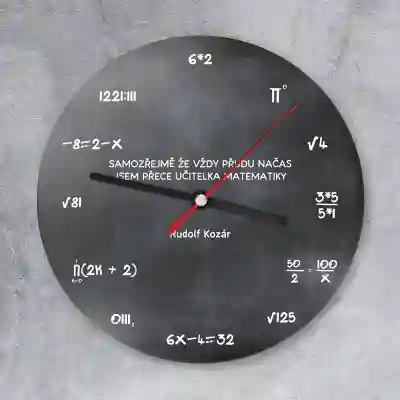  Personalizované nástěnné hodiny - Matematika