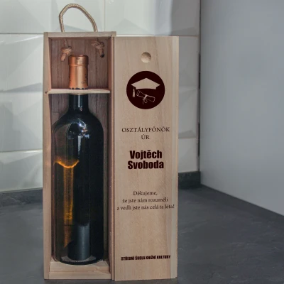 Personalizovaná krabice na víno - Absolvovat