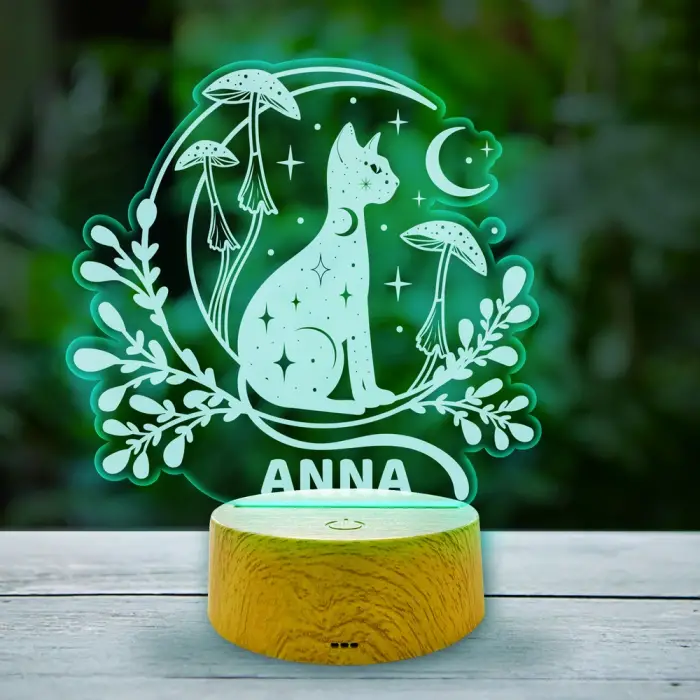 Personalizovaná LED lampa - Kočka