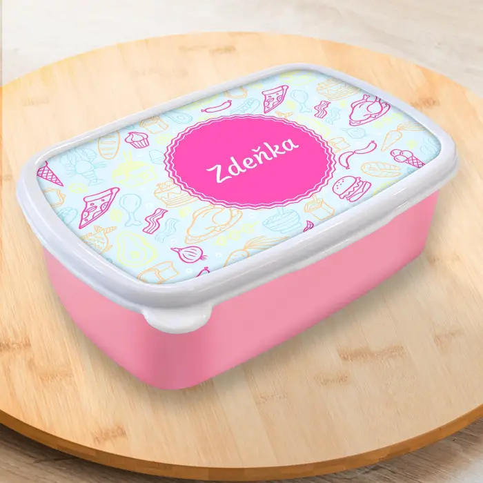 Personalizovaný lunchbox - Dívky v růžové