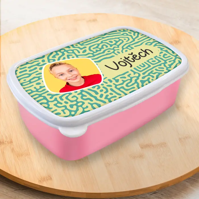 Personalizovaný lunchbox - Abstraktní pruhy
