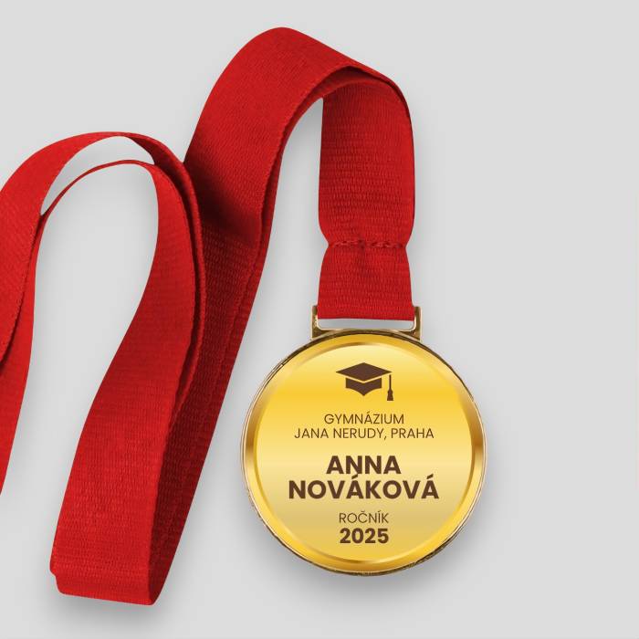 Personalizovaná medaile - Absolvent v barvách