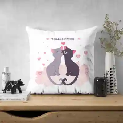 Personalizovaný polštář zamilovaný do koček