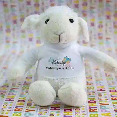 Ovečka - Personalizované plyšové hračky Happy Birthday