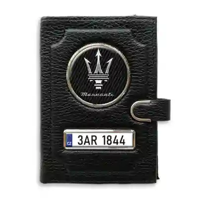 Peněženka na doklady s klipem Maserati