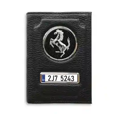 Personalizovaná peněženka na doklady Ferrari Silver