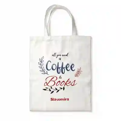Personalizovaný taška - Coffee and Books