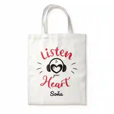 Personalizovaný taška - Listen to your heart