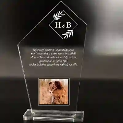 Personalizovaná trofej s fotografií a textem