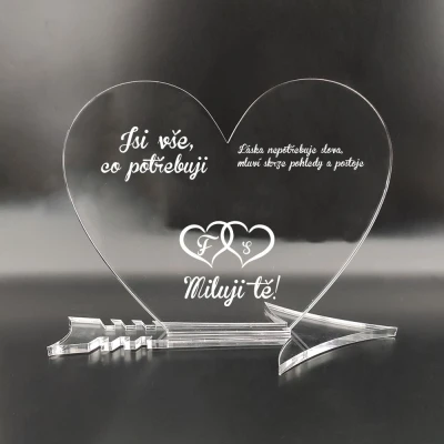Personalizovaná trofej srdce