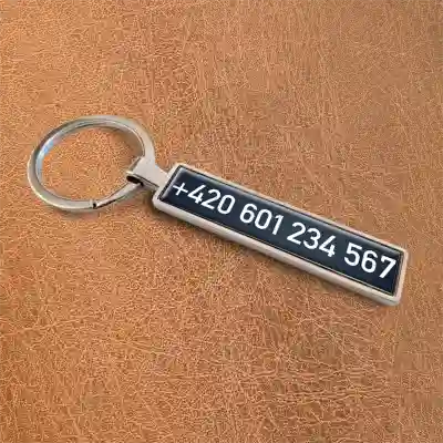 Personalizovaná klíčenka - „Černé telefonní číslo