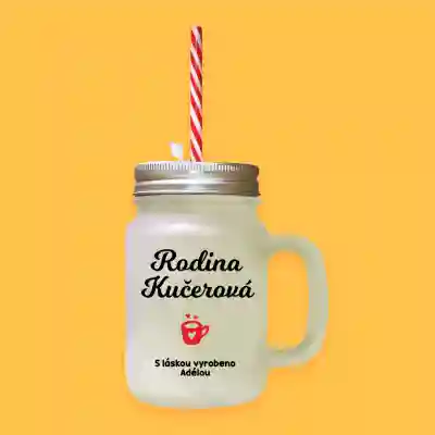 Personalizovaný hrnek se slámkou - Rodina
