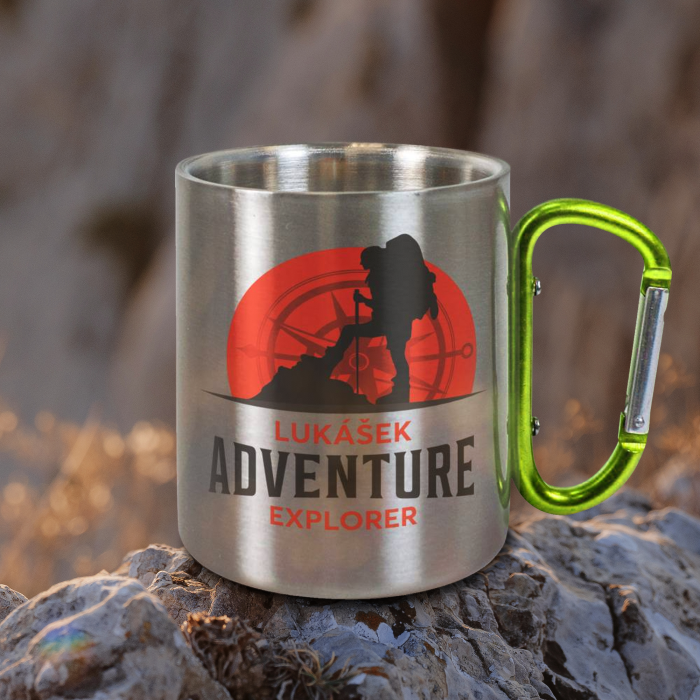 Personalizovaný hrnek z nerezové oceli 200ml - Adventure explorer