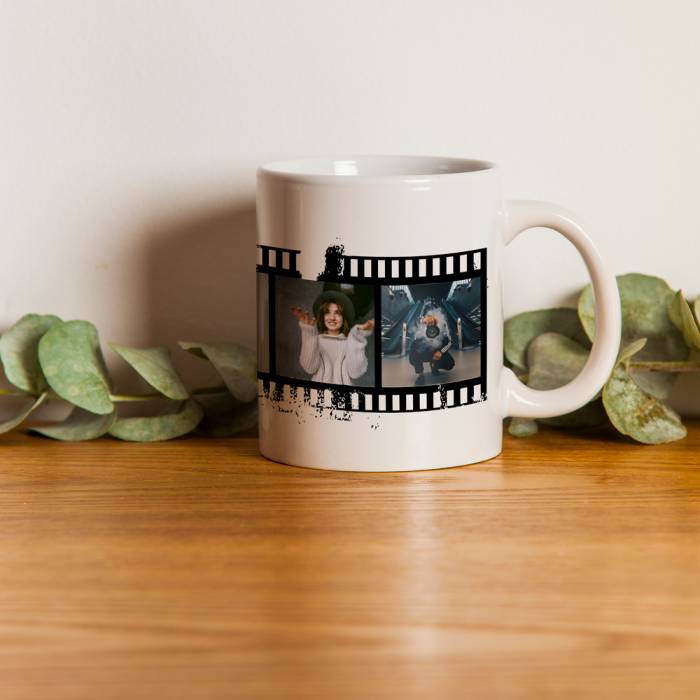Personalizovaný hrnek s fotkami v podobě filmového pásu