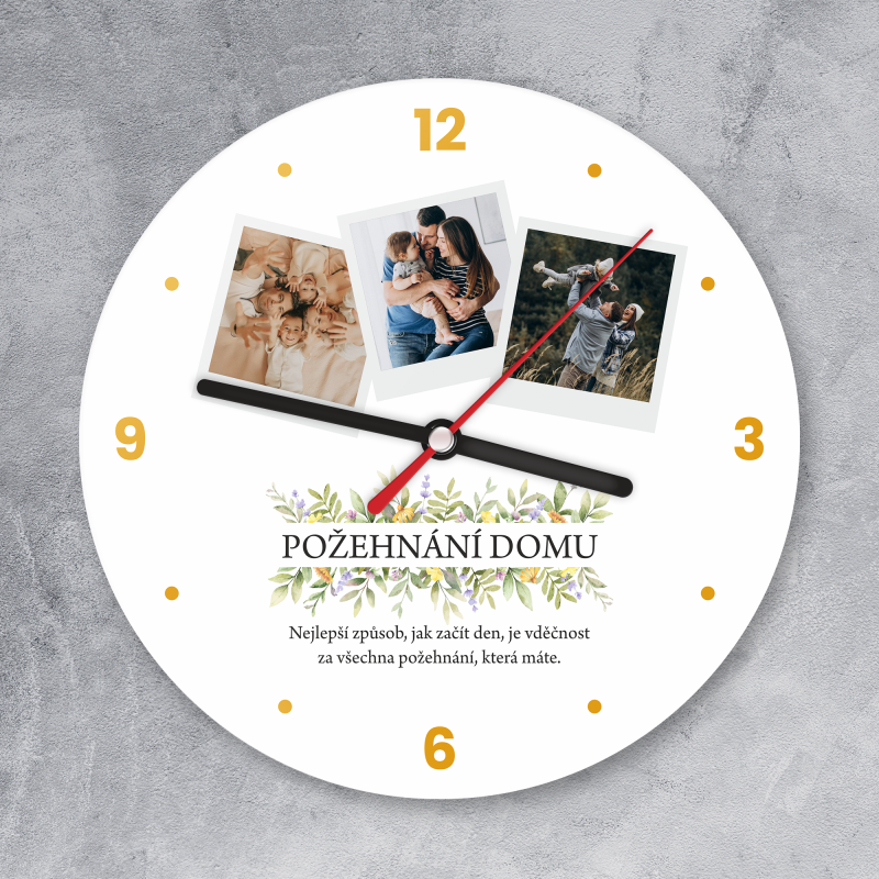 Nástěnné hodiny - Požehnání domova