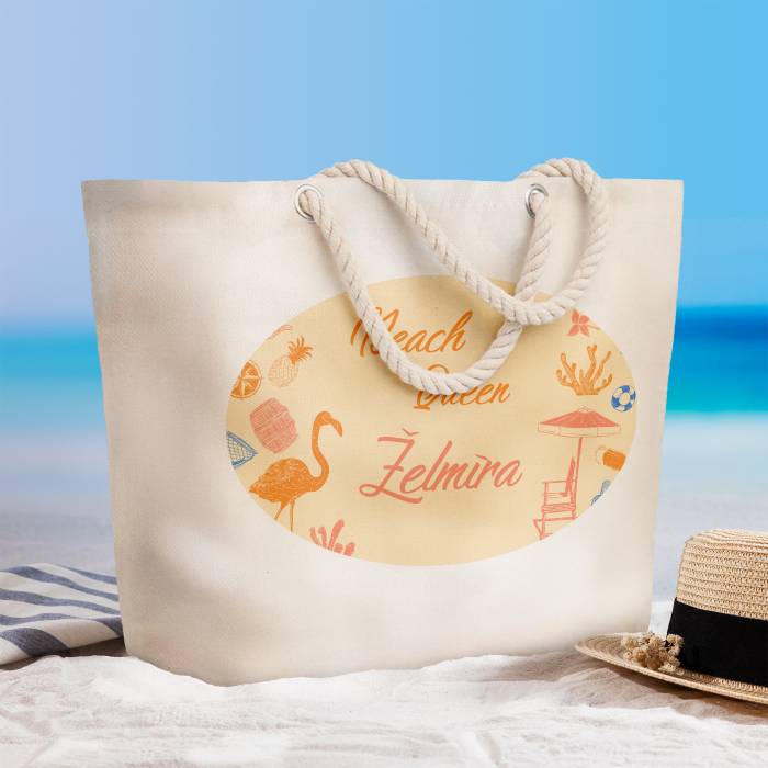Personalizovaná plážová taška - Beach queen