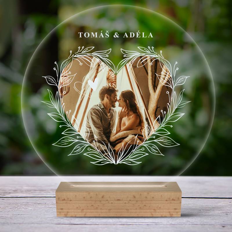 Personalizovaná LED lampa - On a ona