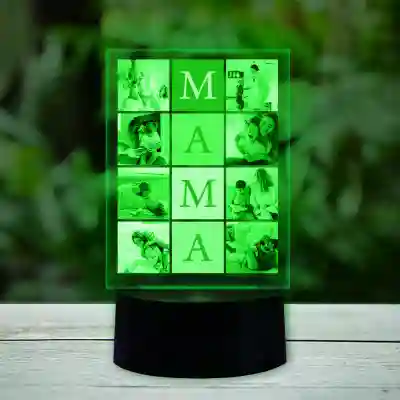Personalizovaná 3D LED lampa - Koláž s písmeny