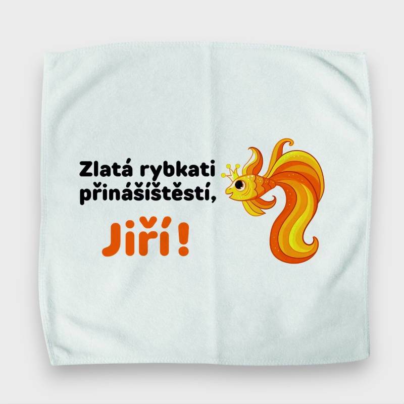 Personalizovaný ubrousek na svačinový box – Zlatá rybka