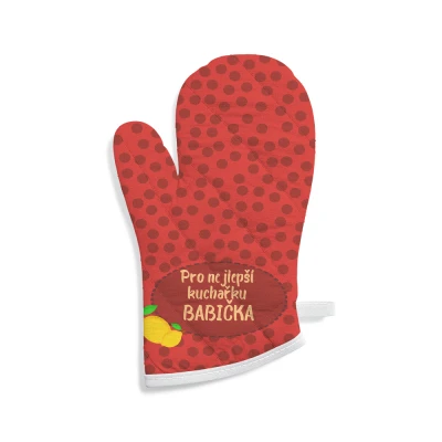 Personalizovaná kuchyňská rukavice – Vzor puntíky