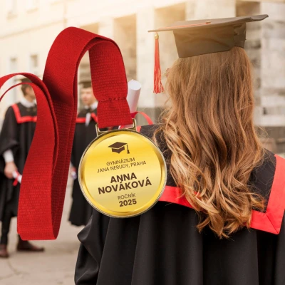 Personalizovaná medaile - Absolvent v barvách