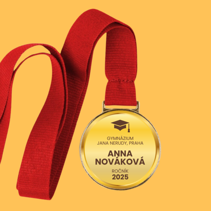 Personalizovaná medaile - Absolvent v barvách