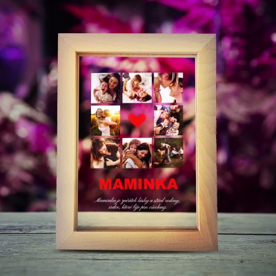 Světelný fotorámeček - Mama