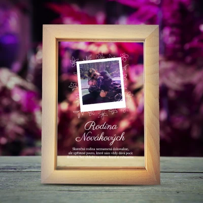 Světelný fotorámeček - Rodina