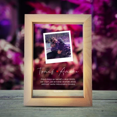 Světelný fotorámeček – Polaroid