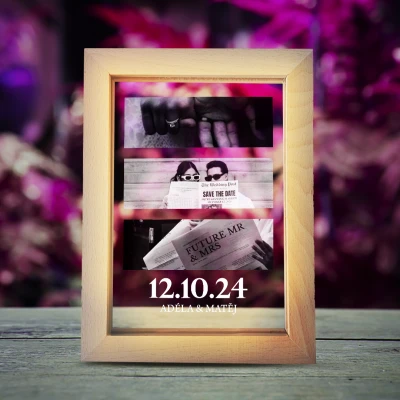 Světelný fotorámeček – Save the Date