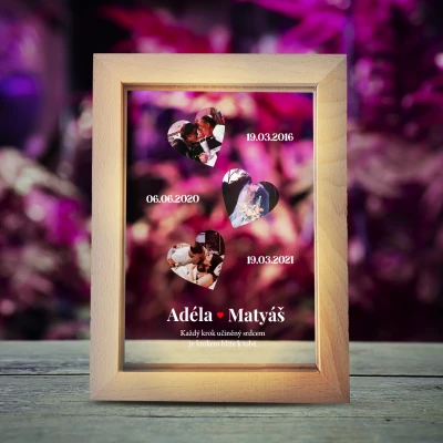 Světelný fotorámeček – Láska