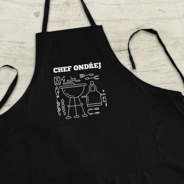 Personalizovaná Kuchyňská zástěra - Grilování