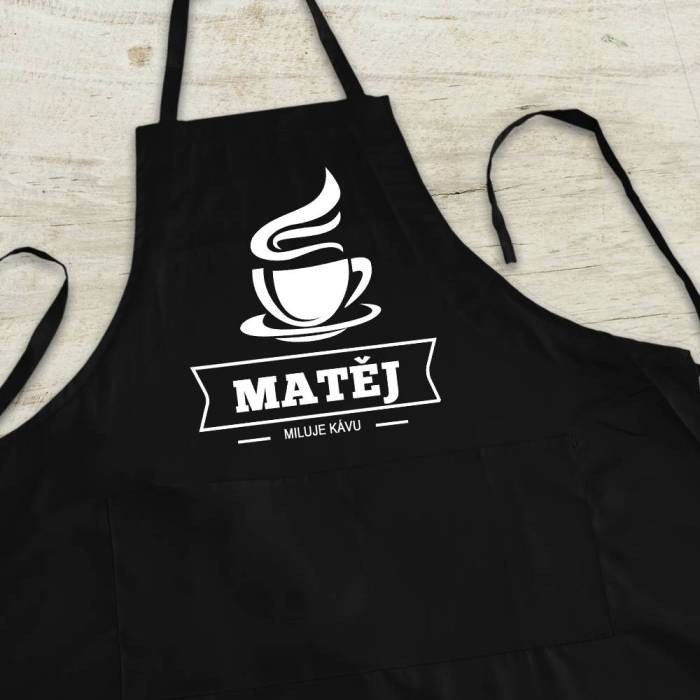 Personalizovaná Kuchyňská zástěra - Milovník kávy