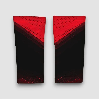 Personalizované fotbalové návleky v červené a černé barvě