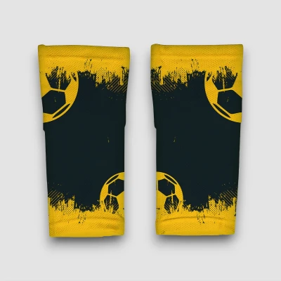 Personalizované fotbalové návleky ve žlutých odstínech