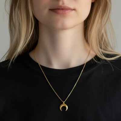 Náhrdelník s přívěskem půlměsíce