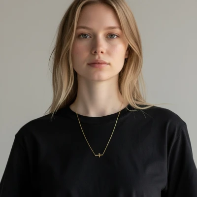 Minimalistický náhrdelník s křížkem