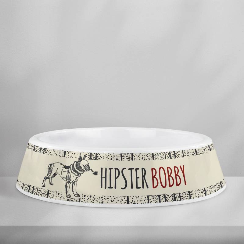 Personalizovaná plastová miska pro psy - Hipster