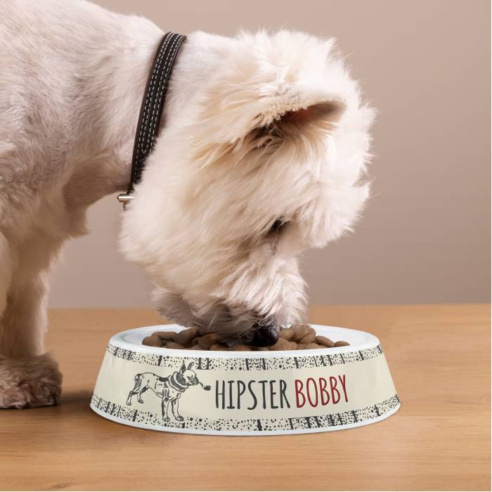 Personalizovaná plastová miska pro psy - Hipster