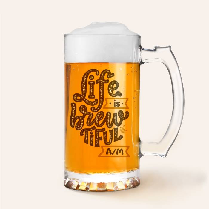 Personalizovaný pivní půllitr – Life is Brewtiful