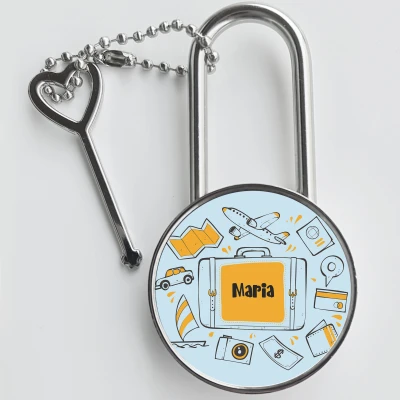 Personalizovaný visací zámek – Cestování