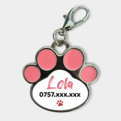 Přizpůsobený přívěsek pro zvířata - Jméno a telefonní číslo