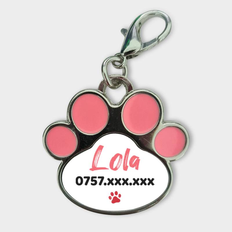 Přizpůsobený přívěsek pro zvířata - Jméno a telefonní číslo