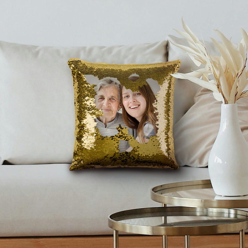 Personalizovaný polštář s flitry – Barevný Personalizovaný polštář s flitry – Barevný