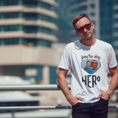 Personalizované pánské tričko - Jsi můj hrdina