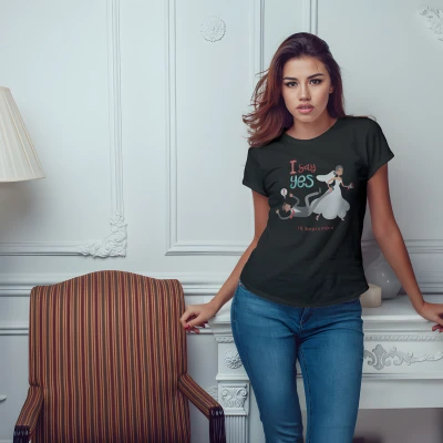 Personalizované tričko pro rozlučku se svobodou - Řekla jsem ano