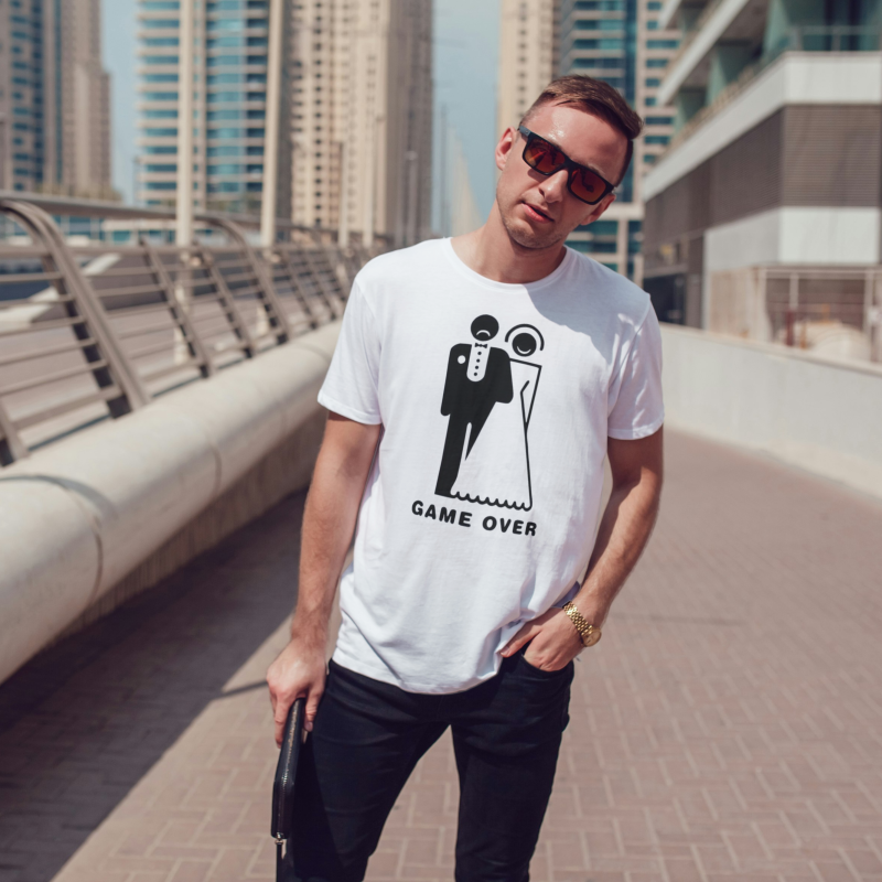 Personalizované tričko na rozlučku se svobodou – Game over Personalizované tričko na rozlučku se svobodou – Game over